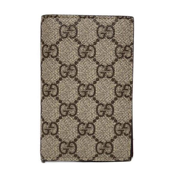 GUCCI GG Plus GG Supreme,GG Emblem,Long Card Case Beige Brown PVC - 425-081325 - Picture 1 of 4